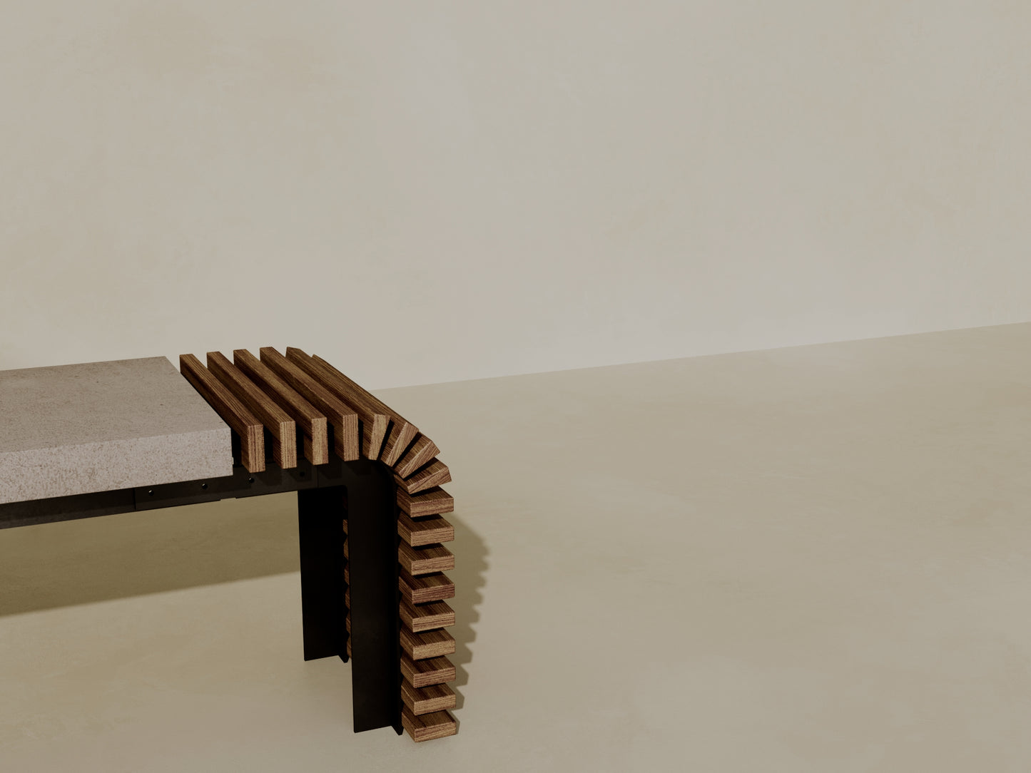 VERA Outdoor Modular Asymmetric Coffee Table/Bench // TEIL Collection