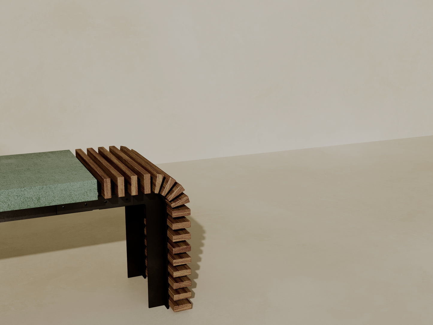 VERA Outdoor Modular Asymmetric Coffee Table/Bench // TEIL Collection