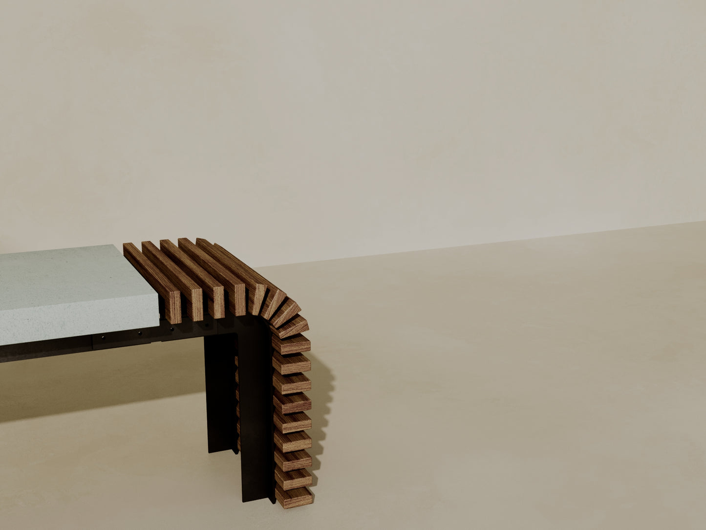 VERA Outdoor Modular Asymmetric Coffee Table/Bench // TEIL Collection