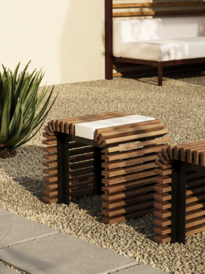 ZIN Outdoor Modular Asymmetric Side Table // TEIL Collection