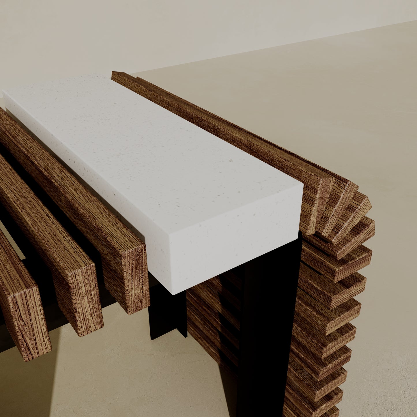 ZIN Outdoor Modular Asymmetric Side Table // TEIL Collection