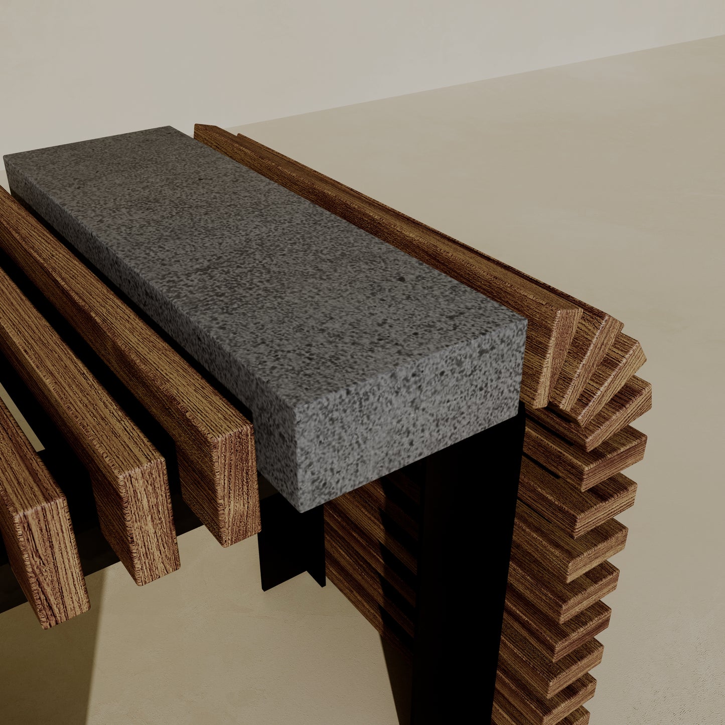 ZIN Outdoor Modular Asymmetric Side Table // TEIL Collection