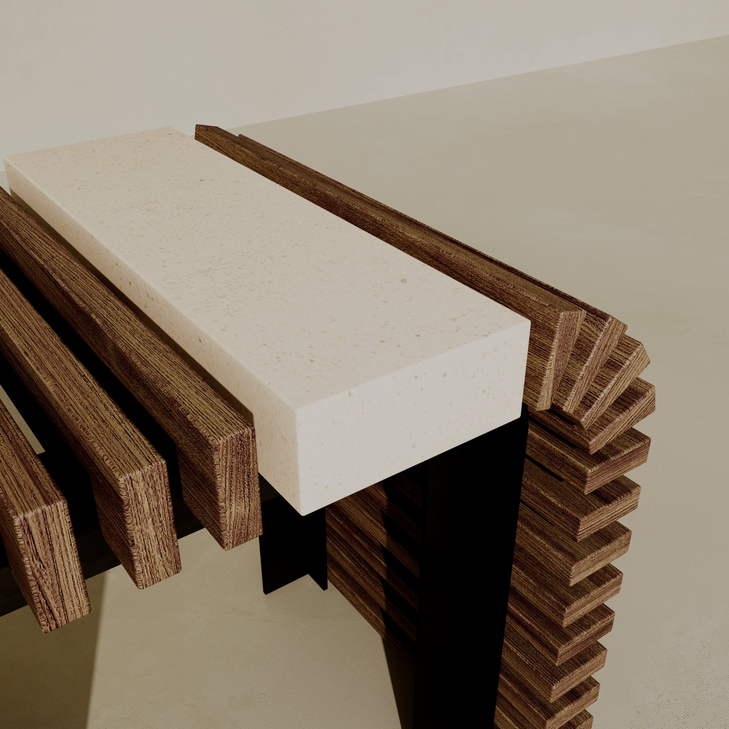 ZIN Outdoor Modular Asymmetric Side Table // TEIL Collection
