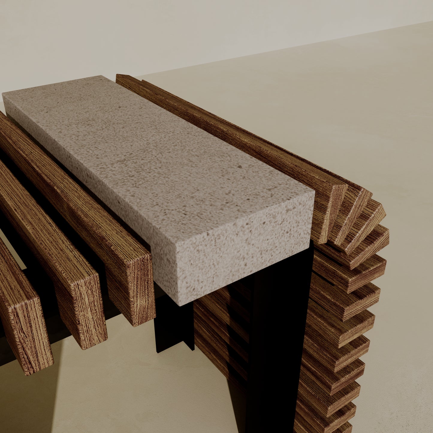 ZIN Outdoor Modular Asymmetric Side Table // TEIL Collection