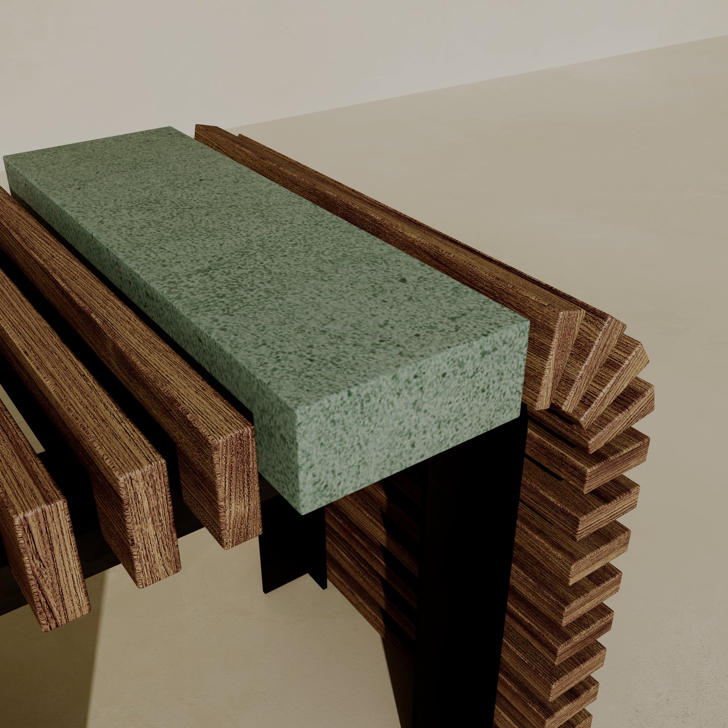 ZIN Outdoor Modular Asymmetric Side Table // TEIL Collection
