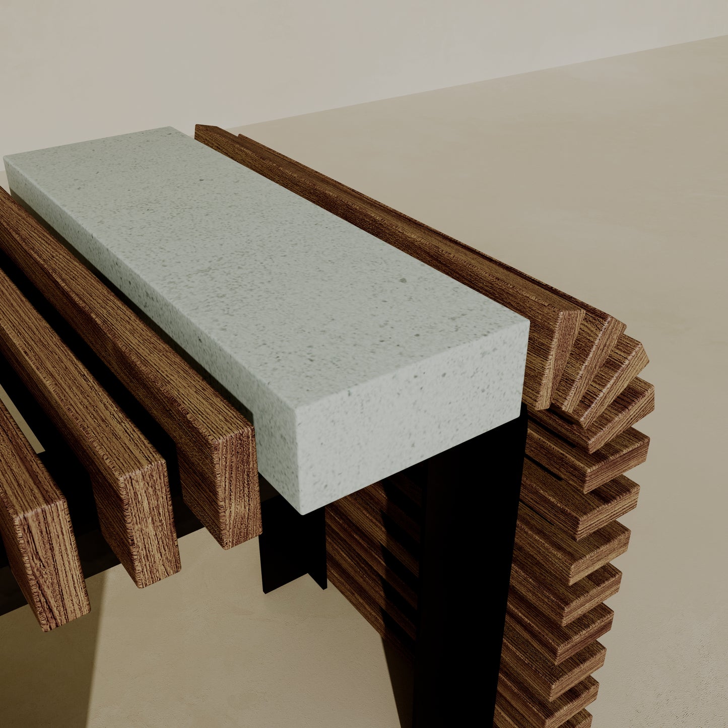 ZIN Outdoor Modular Asymmetric Side Table // TEIL Collection