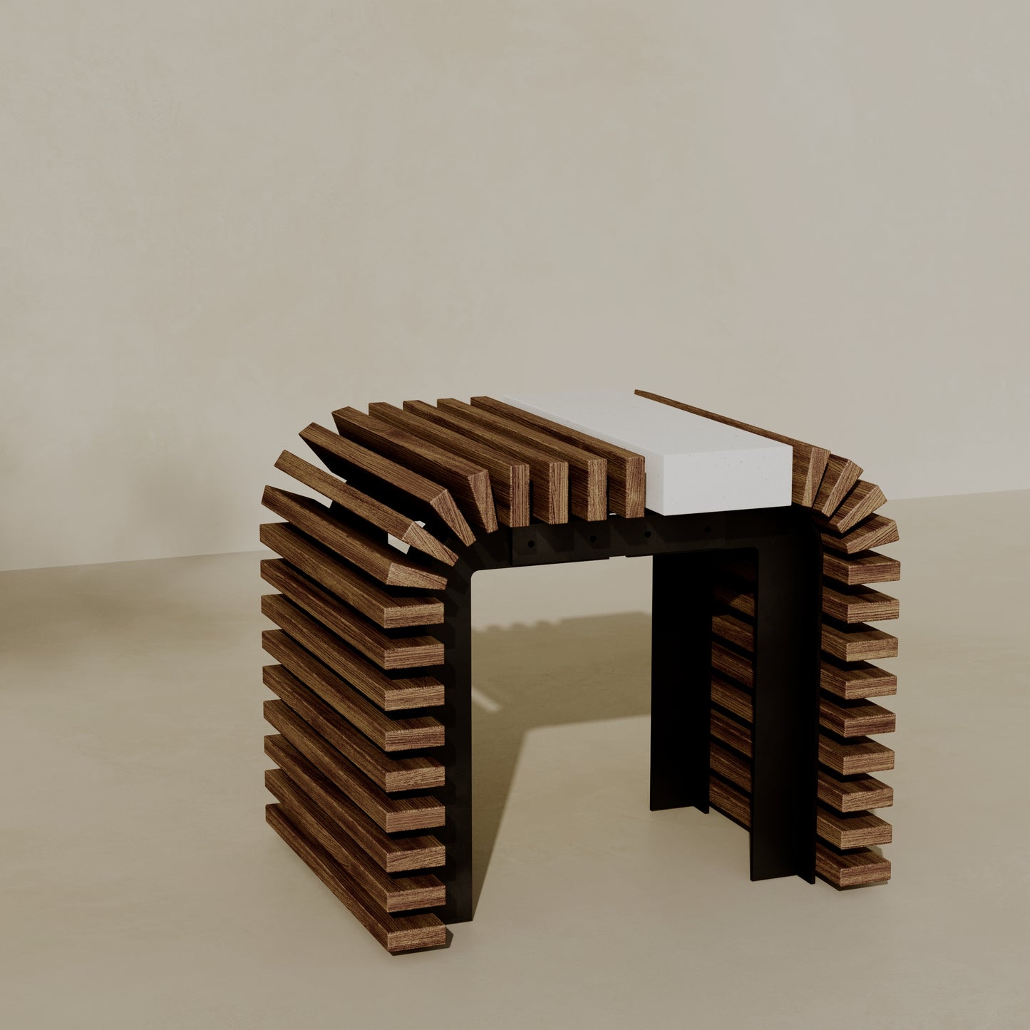 ZIN Outdoor Modular Asymmetric Side Table // TEIL Collection