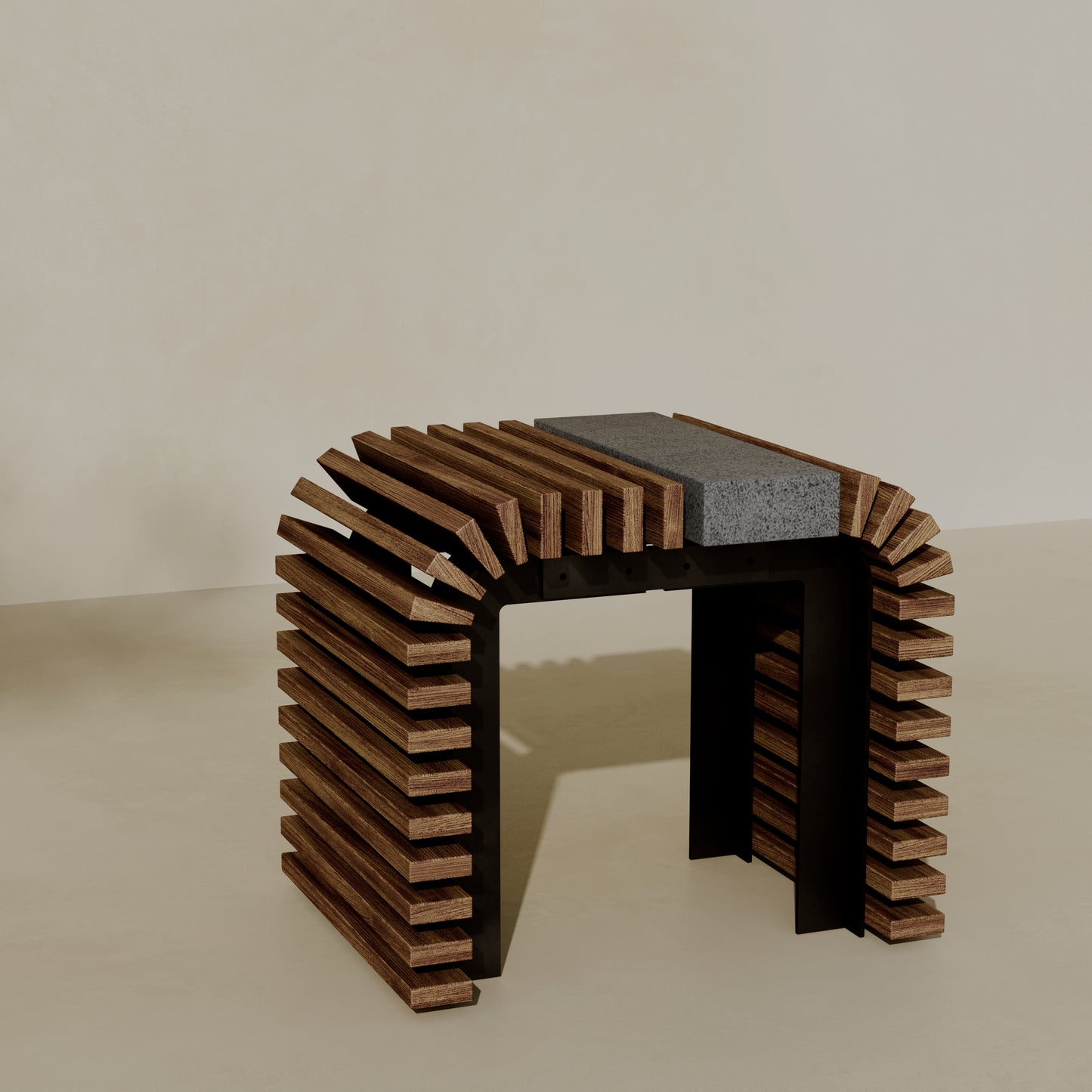 ZIN Outdoor Modular Asymmetric Side Table // TEIL Collection