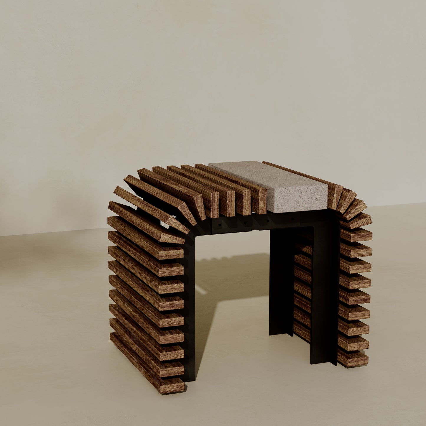 ZIN Outdoor Modular Asymmetric Side Table // TEIL Collection