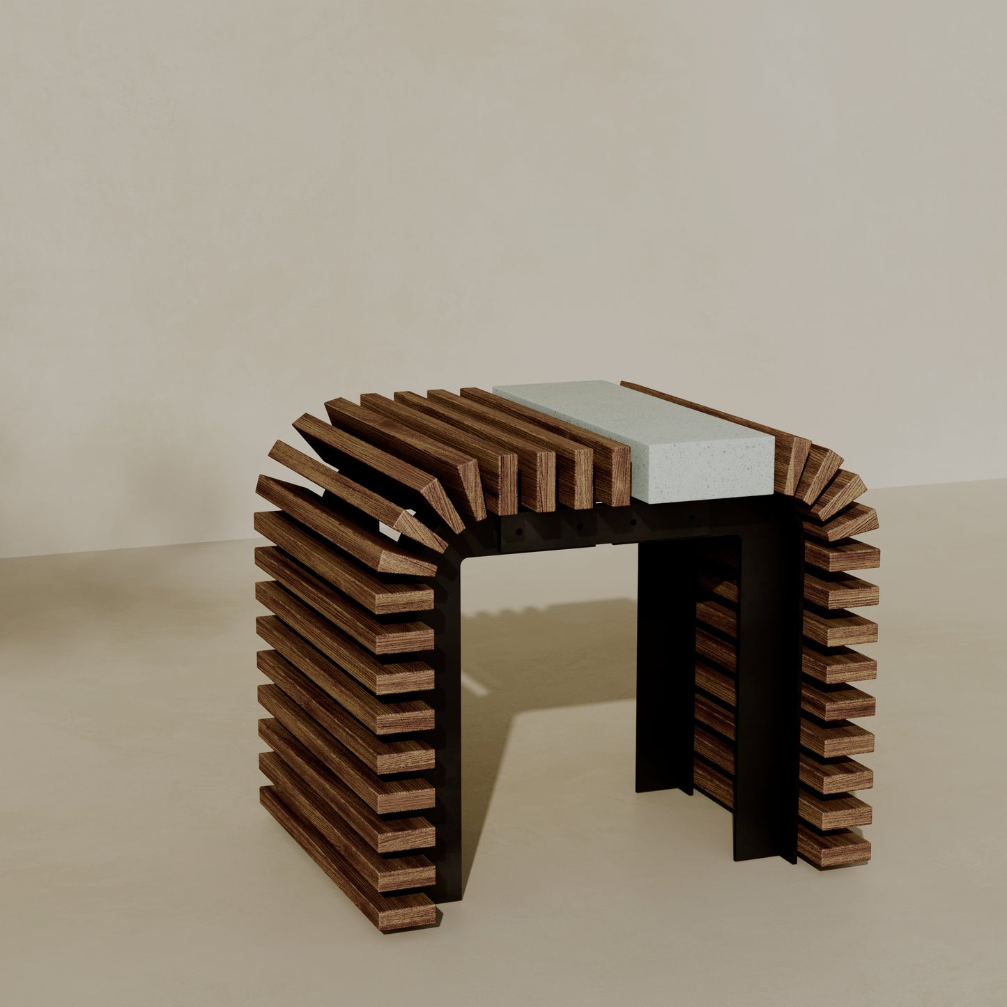 ZIN Outdoor Modular Asymmetric Side Table // TEIL Collection