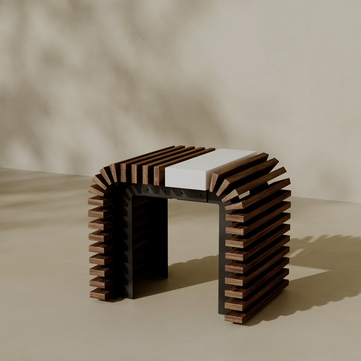 ZIN Outdoor Modular Asymmetric Side Table // TEIL Collection