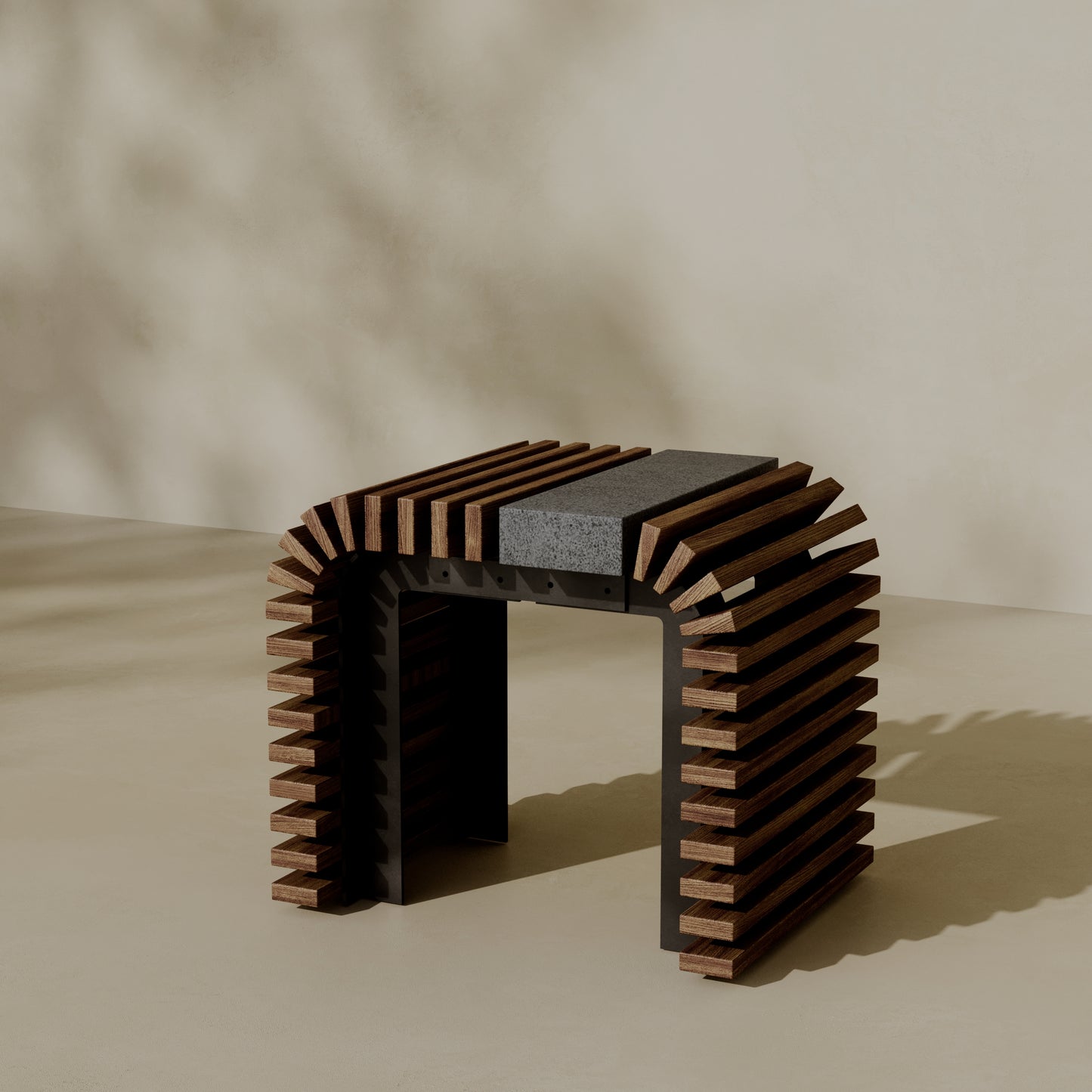ZIN Outdoor Modular Asymmetric Side Table // TEIL Collection