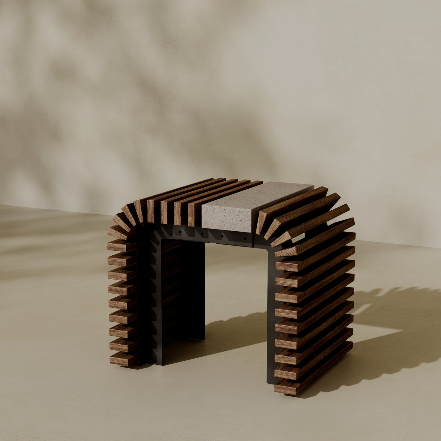 ZIN Outdoor Modular Asymmetric Side Table // TEIL Collection
