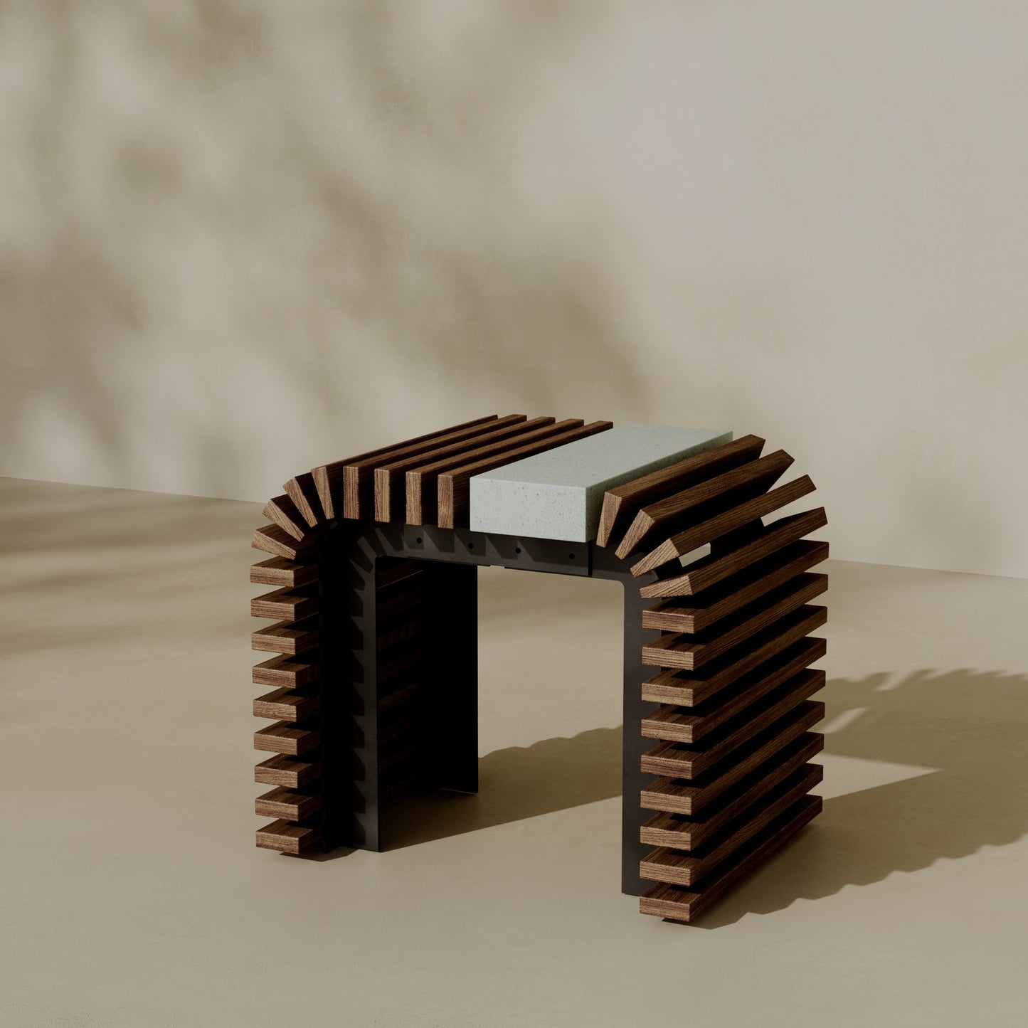 ZIN Outdoor Modular Asymmetric Side Table // TEIL Collection