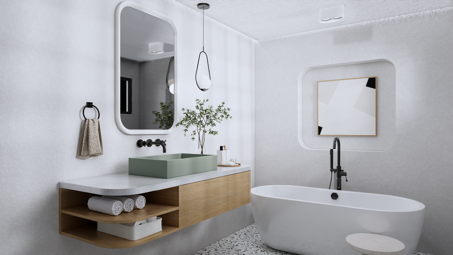 LEO Rectangle Vessel Sink // ZEITLOS Collection