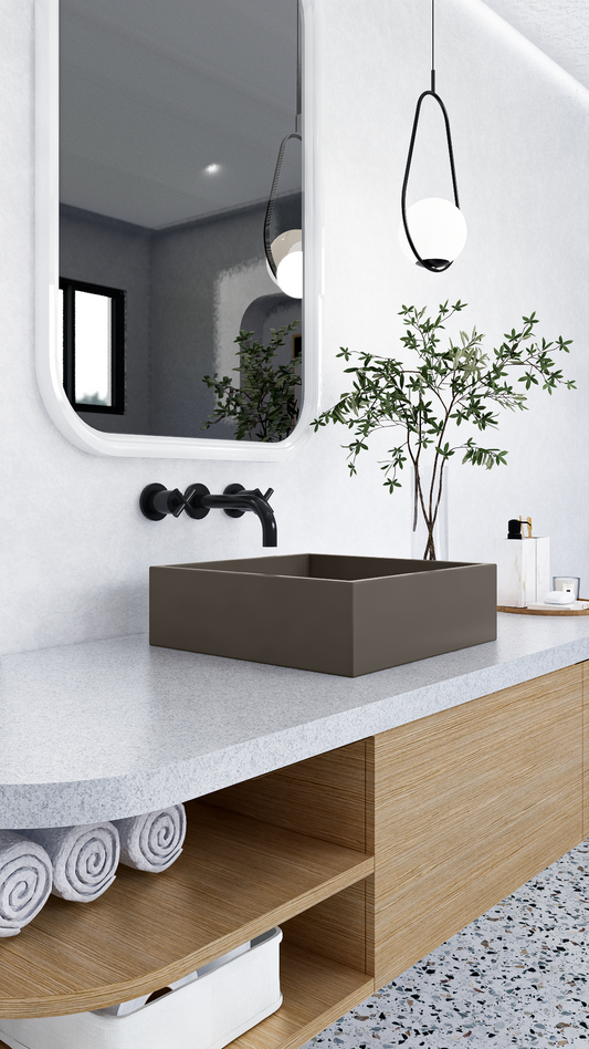 NOVA Square Vessel Sink // ZEITLOS Collection